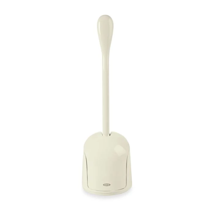 OXO Good Grips Compact Toilet Brush And Canister - Biscuit Clean With OXO 1 OXO Good Grips Compact Toilet Brush And Canister - Biscuit Clean With OXO