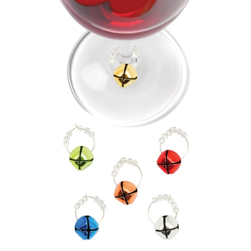 Wine Glass Accessories True Fabrications Jingle Bell Wine Charms 1 Wine Glass Accessories True Fabrications Jingle Bell Wine Charms