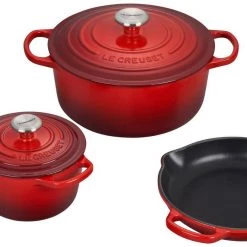 Le Creuset Dutch Ovens Le Creuset 5 Piece Enameled Cast Iron Signature Set