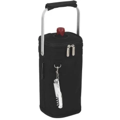 Wine Carry Bags Picnic At Ascot Single Bottle Tote - Black