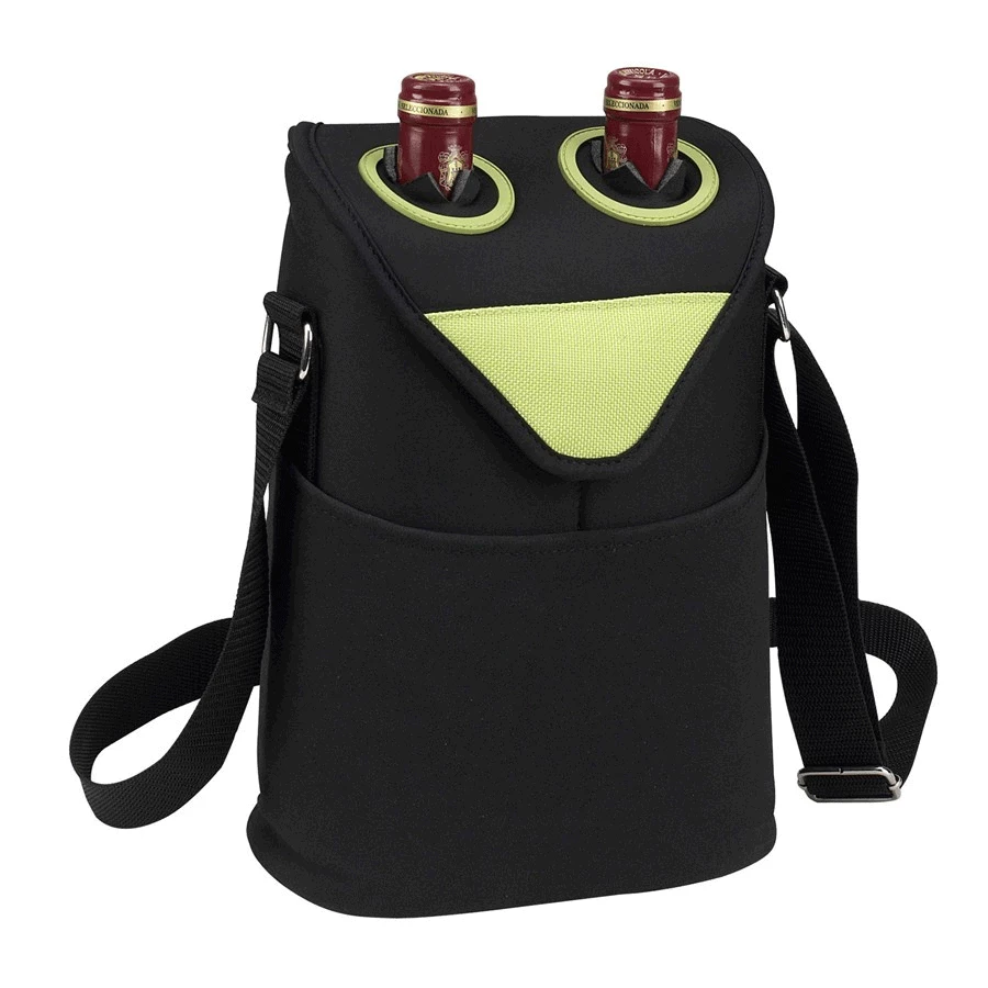 Picnic At Ascot Neoprene Two Bottle Tote - Apple 1 Picnic At Ascot Neoprene Two Bottle Tote - Apple