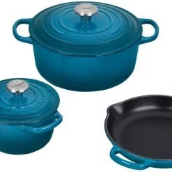 Le Creuset Dutch Ovens Le Creuset 5 Piece Enameled Cast Iron Signature Set