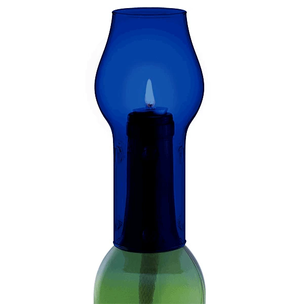 Epic Products Wine Bottle Accessories Glass Bottle Chimney- Blue 1 Epic Products Wine Bottle Accessories Glass Bottle Chimney- Blue