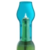 Epic Products Wine Bottle Accessories Glass Bottle Chimney- Aqua