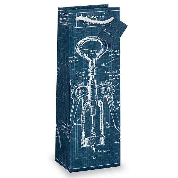 Epic Products Wine & Liquor Gift Bags Anatomy Of A Corkscrew Bottle Gift Bag 1 Epic Products Wine & Liquor Gift Bags Anatomy Of A Corkscrew Bottle Gift Bag