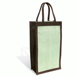 Epic Products Epic Mocha & Mint Double Bottle Jute Bottle Bag Wine Carry Bags