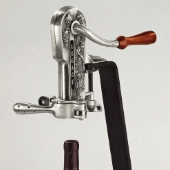 Shopwinestuff Stationary Corkscrews Wine Enthusiast Legacy Stationary Corkscrew- Antique Pewter