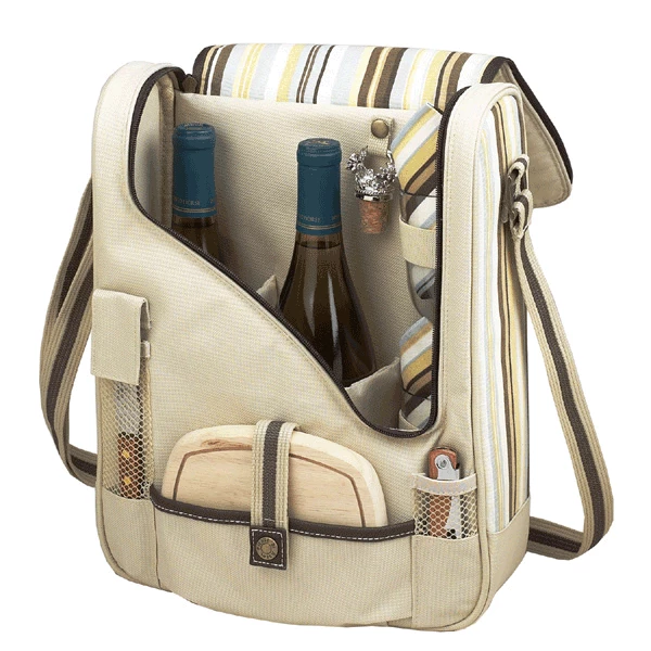 Picnic At Ascot Two Bottle Wine & Cheese Cooler W/ Glasses Wine Carry Bags 1 Picnic At Ascot Two Bottle Wine & Cheese Cooler W/ Glasses Wine Carry Bags