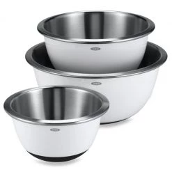 OXO Good Grips 3-Piece Stainless Steel Mixing Bowl Set