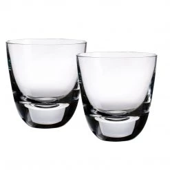 Villeroy & Boch American Bar Straight Bourbon 3-3/4 Inch Old Fashioned Tumbler, Set Of 2 Villeroy & Boch American Bar Glassware