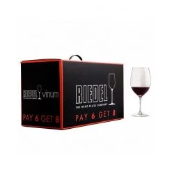Riedel Value Sets Riedel Vinum Bordeaux / Cabernet Stemware, Set Of 6 + 2 Free (Set Of 8)