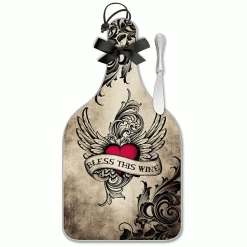 Epic Products Bless This Wine Cheese Server - Large Cheese/Cutting Boards
