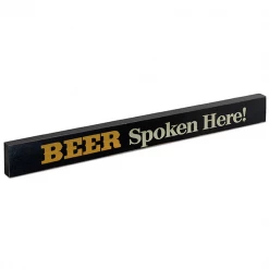 Epic Products Beer Spoken Here! Large Wood Block Sign