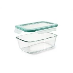 OXO Good Grips 8-Cup Smart Seal Rectangle Glass Container Organize With OXO