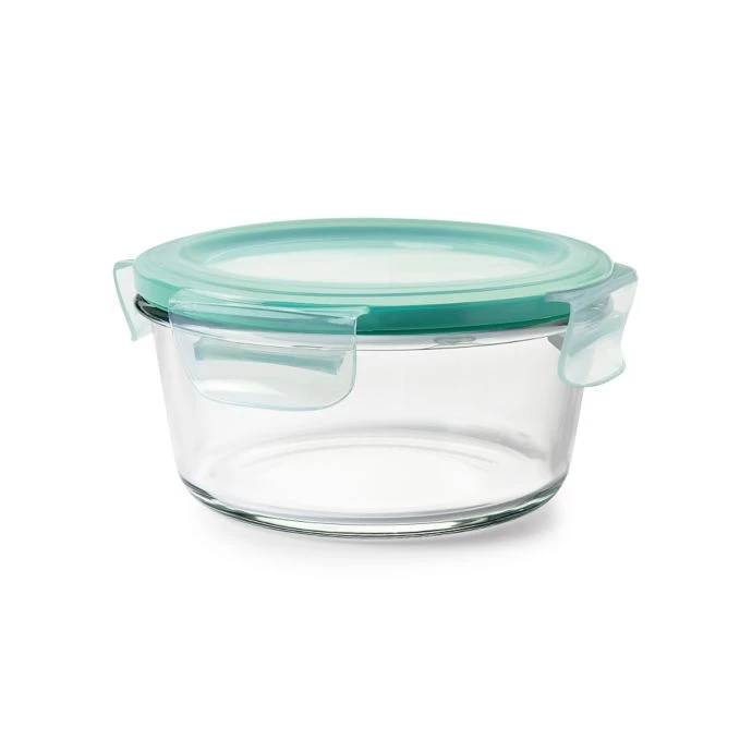OXO Good Grips 4-Cup Smart Seal Round Glass Container Organize With OXO 1 OXO Good Grips 4-Cup Smart Seal Round Glass Container Organize With OXO