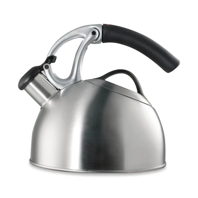 OXO Good Grips Uplift 2 Qt. Brushed Stainless Steel Tea Kettle OXO Coffee & Beverage 1 OXO Good Grips Uplift 2 Qt. Brushed Stainless Steel Tea Kettle OXO Coffee & Beverage