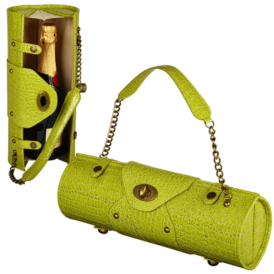 Picnic At Ascot Wine Carrier & Purse - Green Wine Carry Bags 1 Picnic At Ascot Wine Carrier & Purse - Green Wine Carry Bags