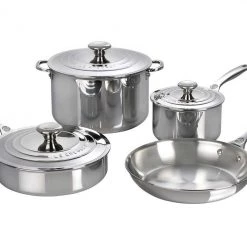 Le Creuset Cookware Sets Le Creuset 7 Piece Stainless Steel Cookware Set