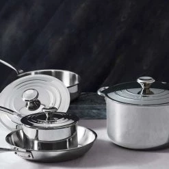 Le Creuset Cookware Sets Le Creuset 7 Piece Stainless Steel Cookware Set