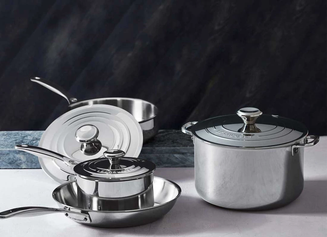 Le Creuset Cookware Sets Le Creuset 7 Piece Stainless Steel Cookware Set 2 Le Creuset Cookware Sets Le Creuset 7 Piece Stainless Steel Cookware Set