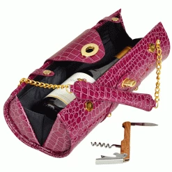 Picnic At Ascot Wine Carrier & Purse - Purple 5 Picnic At Ascot Wine Carrier & Purse - Purple