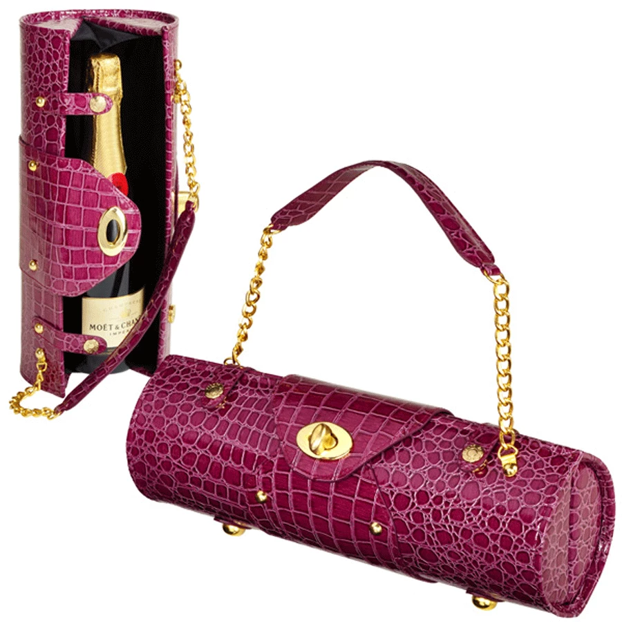 Picnic At Ascot Wine Carrier & Purse - Purple 1 Picnic At Ascot Wine Carrier & Purse - Purple