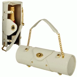 Wine Carry Bags Picnic At Ascot Wine Carrier & Purse - White