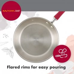 Rachael Ray Create Delicious 10 Piece Stainless Steel Cookware Set, Stainless Steel With Red Handles 9 Rachael Ray Create Delicious 10 Piece Stainless Steel Cookware Set, Stainless Steel With Red Handles