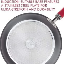 Rachael Ray Create Delicious Hard Anodized Nonstick Cookware Pots And Pans Set, 11 Piece, Gray With Red Handles 11 Rachael Ray Create Delicious Hard Anodized Nonstick Cookware Pots And Pans Set, 11 Piece, Gray With Red Handles