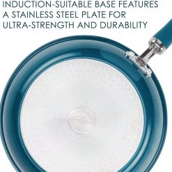 Rachael Ray Create Delicious Nonstick Cookware Pots And Pans Set, 13 Piece, Teal Shimmer