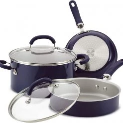 Rachael Ray Create Delicious Nonstick Cookware Pots And Pans Set, 13 Piece, Purple Shimmer 10 Rachael Ray Create Delicious Nonstick Cookware Pots And Pans Set, 13 Piece, Purple Shimmer