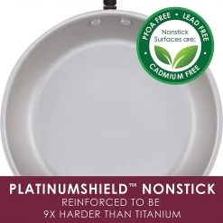 Rachael Ray Create Delicious 2 Piece Nonstick Skillet Set, Burgundy Shimmer