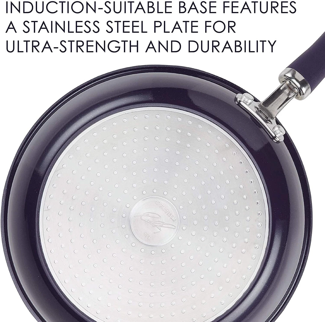 Rachael Ray Create Delicious Nonstick Cookware Pots And Pans Set, 13 Piece, Purple Shimmer 6 Rachael Ray Create Delicious Nonstick Cookware Pots And Pans Set, 13 Piece, Purple Shimmer