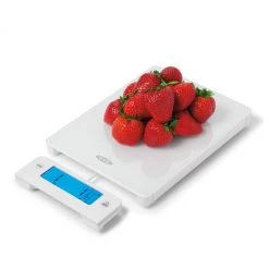 OXO Good Grips Glass Scale With Pull-Out Digital Display In White Cook With OXO