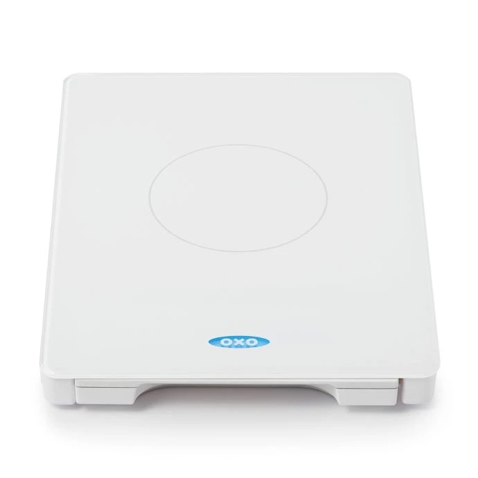 OXO Good Grips Glass Scale With Pull-Out Digital Display In White Cook With OXO 3 OXO Good Grips Glass Scale With Pull-Out Digital Display In White Cook With OXO