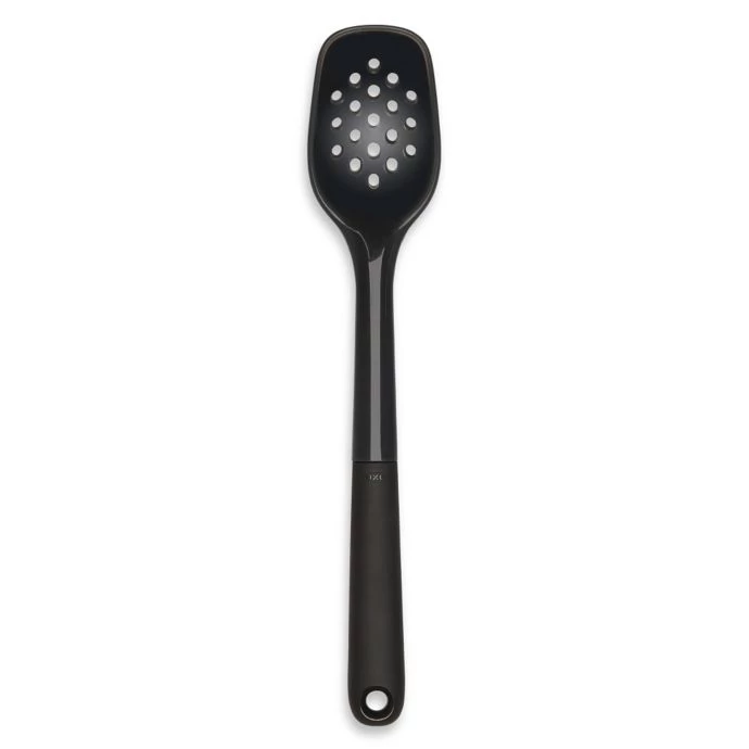 OXO Good Grips Silicone Slotted Spoon In Black Cook With OXO 1 OXO Good Grips Silicone Slotted Spoon In Black Cook With OXO