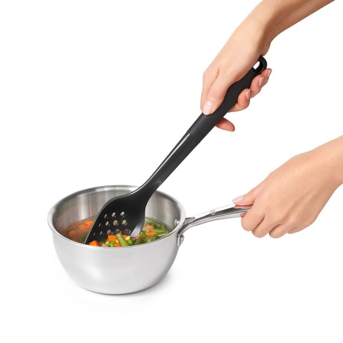 OXO Good Grips Silicone Slotted Spoon In Black Cook With OXO 4 OXO Good Grips Silicone Slotted Spoon In Black Cook With OXO