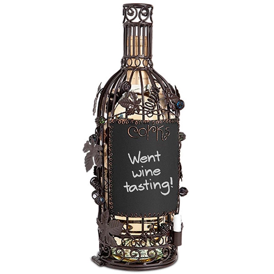 Epic Products Cork Presentation Chalkboard Wine Bottle Cork Cage 4 Epic Products Cork Presentation Chalkboard Wine Bottle Cork Cage