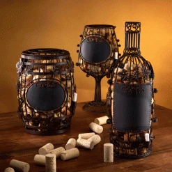 Epic Products Chalkboard Wine Glass Cork Cage Cork Presentation