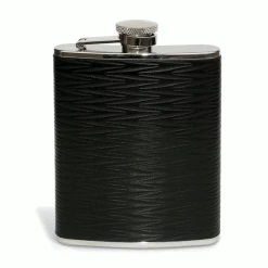 Epic Products Leather Zig-Zag Flask - 6 Oz.