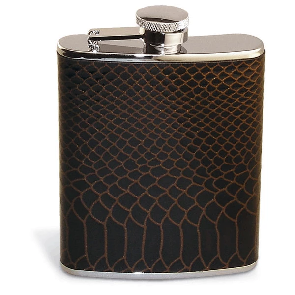 Epic Products Reptilian Leather Flask - 6 Oz. Flasks 1 Epic Products Reptilian Leather Flask - 6 Oz. Flasks