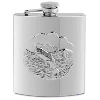 Epic Products Fishing Stainless Steel Flask- 8 Oz. Flasks