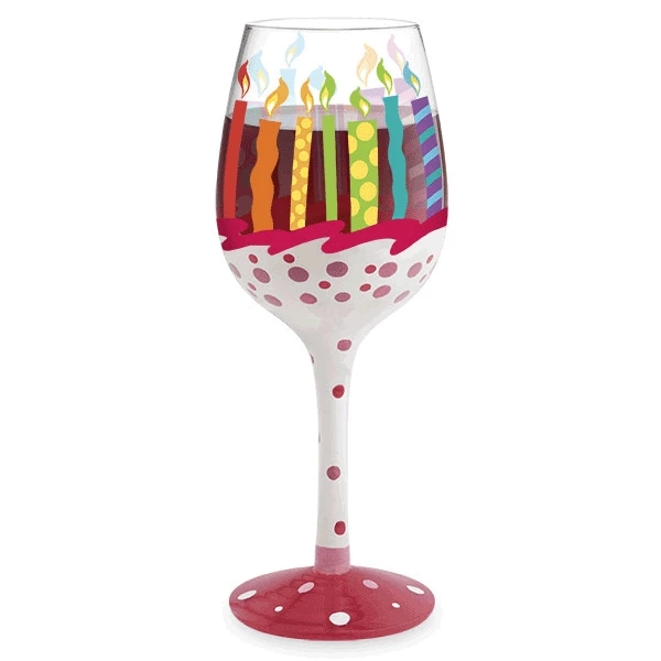 Epic Products Birthday Painted Wine Glass Other Glassware 3 Epic Products Birthday Painted Wine Glass Other Glassware