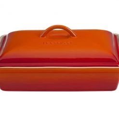 Le Creuset 4 Quart Heritage Covered Rectangular Stoneware Casserole Le Creuset Bakeware