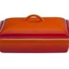 Le Creuset 4 Quart Heritage Covered Rectangular Stoneware Casserole Le Creuset Bakeware