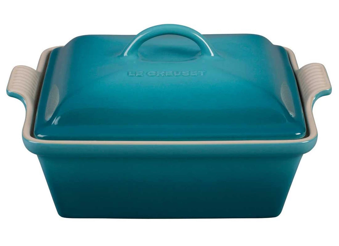 Le Creuset 2.5 Quart Heritage Covered Square Stoneware Casserole 3 Le Creuset 2.5 Quart Heritage Covered Square Stoneware Casserole