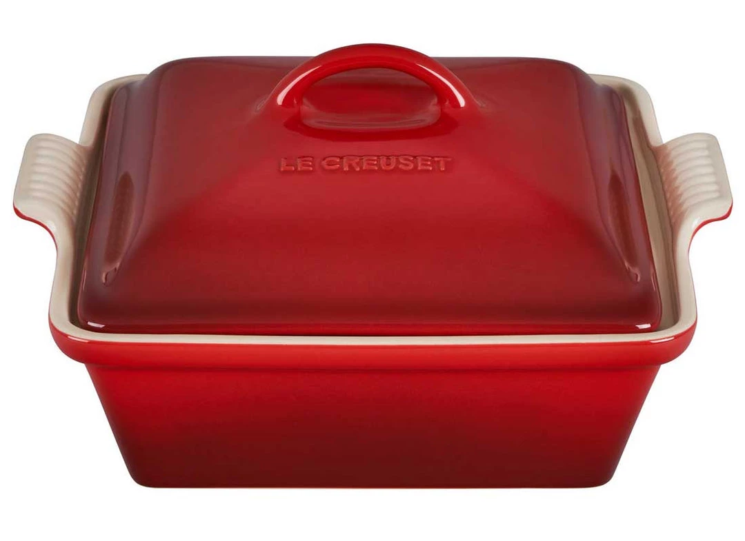 Le Creuset 2.5 Quart Heritage Covered Square Stoneware Casserole 5 Le Creuset 2.5 Quart Heritage Covered Square Stoneware Casserole