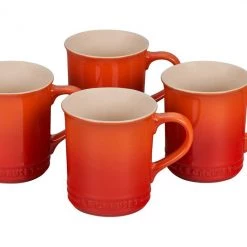Winestuff Sales 4 Le Creuset Coffee & Tea Le Creuset 14 Ounce Stoneware Mugs - Set Of 4