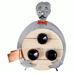 H&K Sculpture H&K Bartender 3 Bottle Wine Barrel Rack Wine Racks & Holders