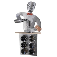 H&K Sculpture H&K Bartender 6 Bottle Wine Rack